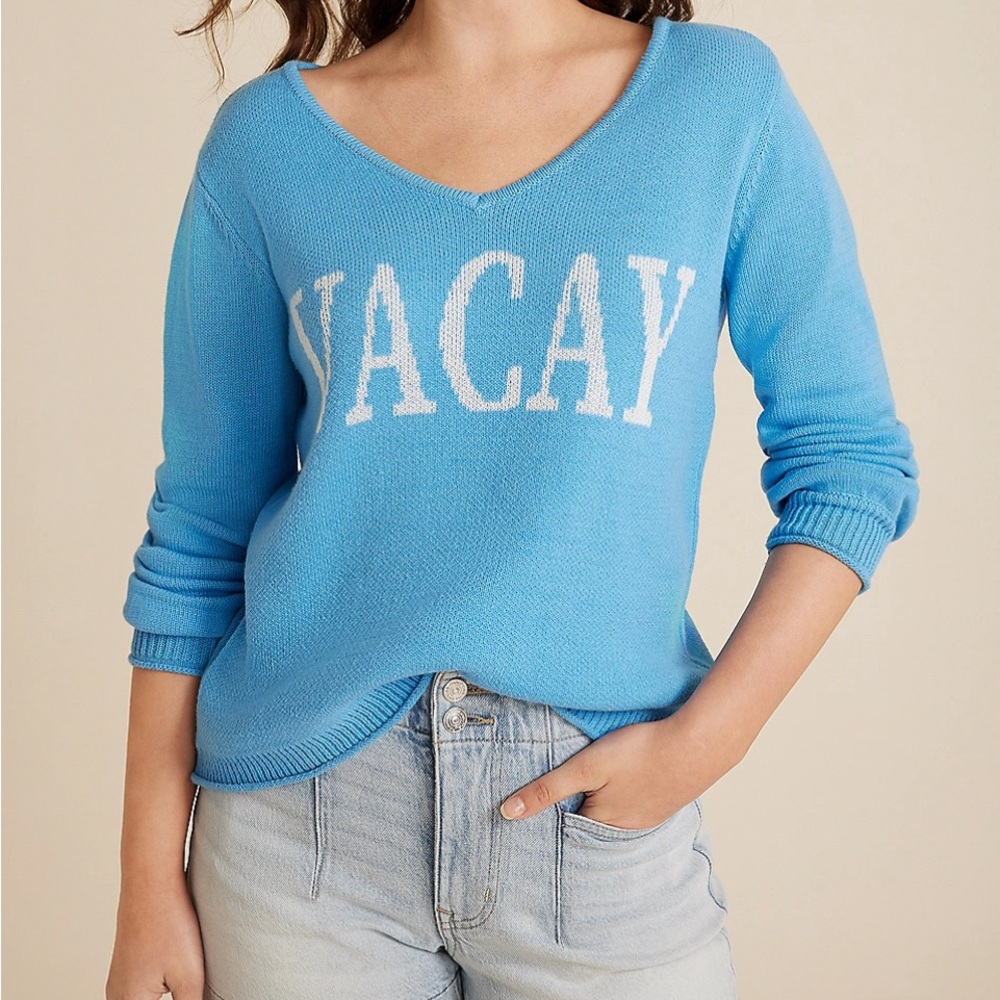 Vacation Graphic Vacay Sweater
